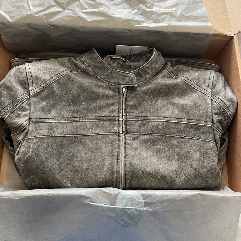Vagabond Gray Leather Jacket